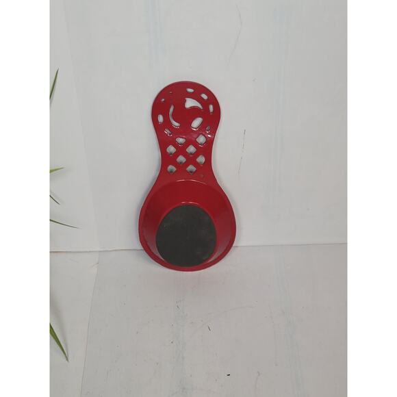 Vintage Spoon Rest Red Cast Iron Rooster, Country Kitchen - Picture 3 of 3